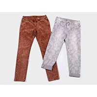 Ladies' multi dyed stretch pants