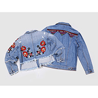 Ladies' embroidered stretch jackets