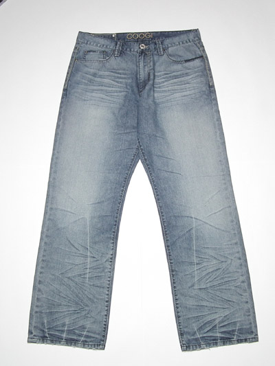 Men's creased hem jean (frt)