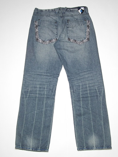 Men's creased hem jean (bk)