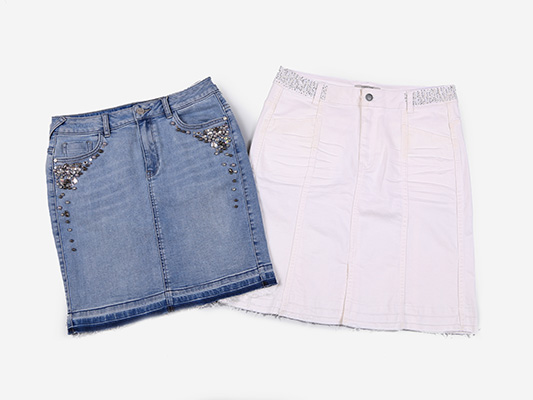 Ladies' embellished stretch skirts