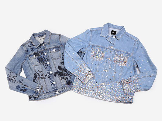 Ladies' embellished stretch jackets