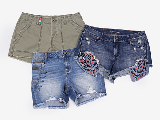 Ladies' fancy stretch shorts