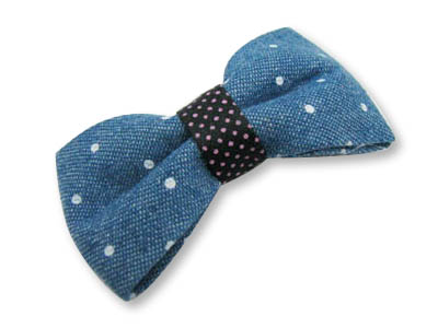 Denim Bow Hair Clip