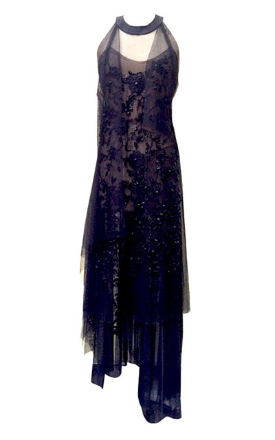 Embellished Mesh Gown