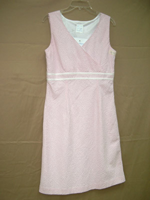 Ladies 100% Cotton Seersucker Woven Dress