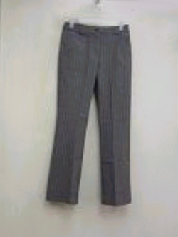 Striped grey woven trousers