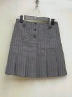 Striped grey woven skirt