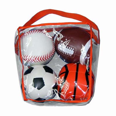 Soft PVC Sportsball Assorted Pack In PP Bag