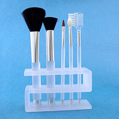 5 PCS COSMETIC BRUSH SET W/HOLDER