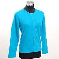 LADIES' COTTON SPANDEX KNITTED CARDIGAN