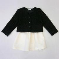 Fancy Yarn Knit Jacket & JQ Woven Skirt