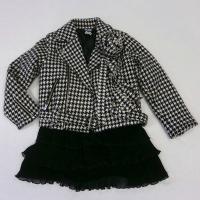 Tweed Rider's Jacket & Ruffled Dress