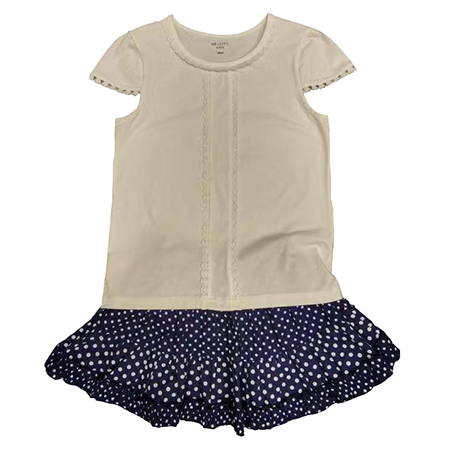 Girl's Top & Ruffle Dotty Skirt