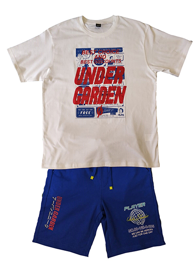 Men's Crew Neck T-Shirt & Short Set