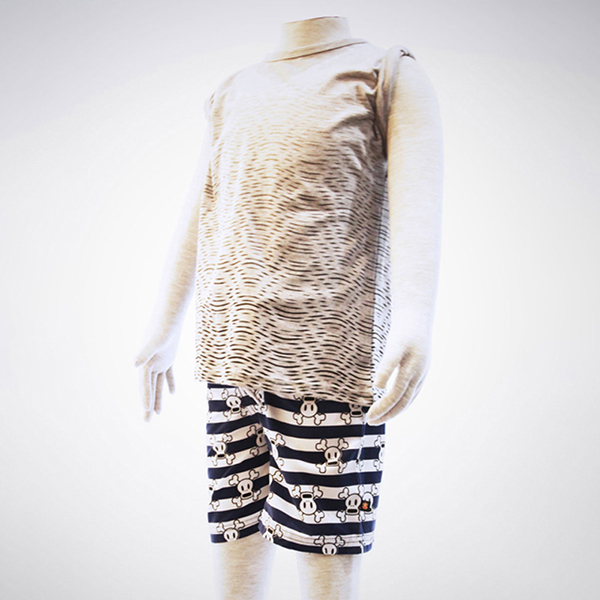 Boy Printed Knit Sleeveness Top