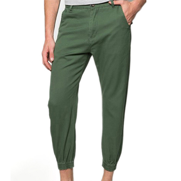 Men Jogger Elastic Twill Pants