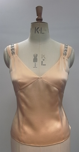 Pastel Pink Silk Satin Vest