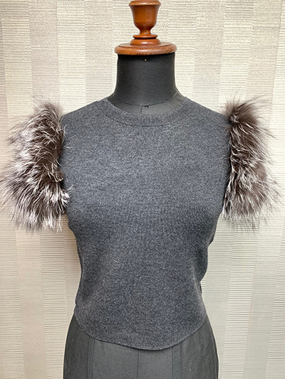 Knit Sweaters with Lace/Fur Trimmings