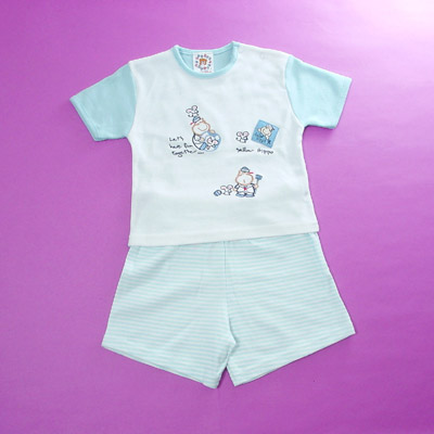 Infant's 100% Cotton Knitted 2-PCS Set,(T-Shirt + Shorts)