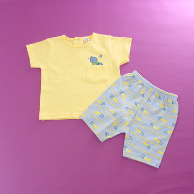 Infant's 100% Cotton Knitted 2-PCS Set,(T-Shirt + Pants)