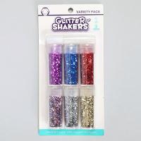VARIETY PACK GLITTER SHAKERS 6X9G+6ML