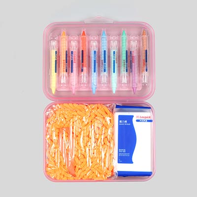 10 Light-colored Chalk Crayons Set (Replaceable), with Silicone Painting Mat and Cleaning Sponge