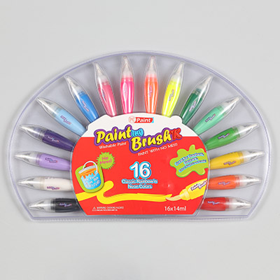 FINE TIP WASHABLE PAINT BRUSHES 16X14ML