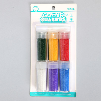 PEARL GLITTER SHAKERS 6X9G+6ML(GLUE)