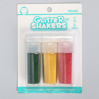 PEARL GLITTER SHAKERS 3X9G+6ML(Glue)