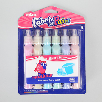 RAINBOW FABRIC PAINT 6X35ML