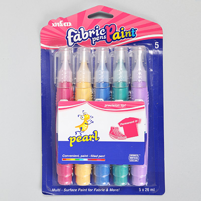 PEARL FABRIC PAINT 5X26ML