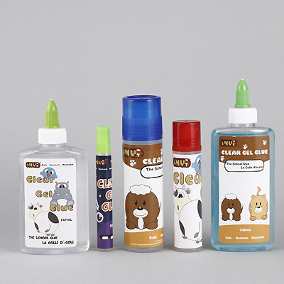 57.23ml INU Graffiti and Hippo Friends Clear Gel/Puzzle Glue, Yellow