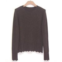 Ladies' 35% Cotton 7% Cashmere 5% Angora 27% Viscose 26% Nylon Long Sleeve Pullover