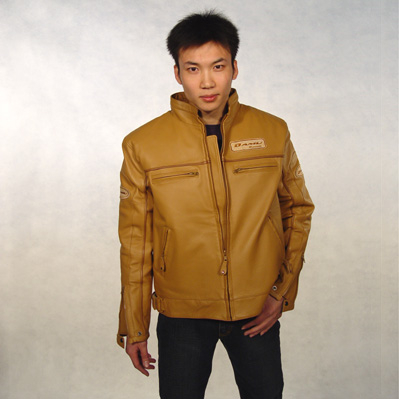 Heavy pig nappa men racing jacket