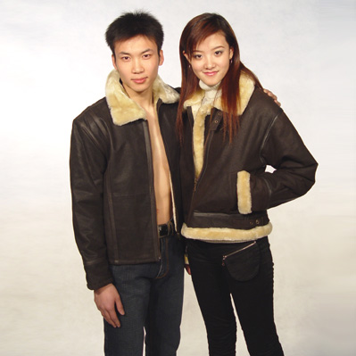 FS-62: Silky pig split coated man jacket,FS-64: Silky pig split coated lady jacket