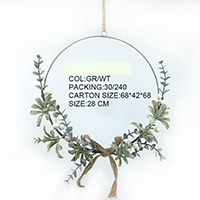 28cm Wire Wreath with Decor