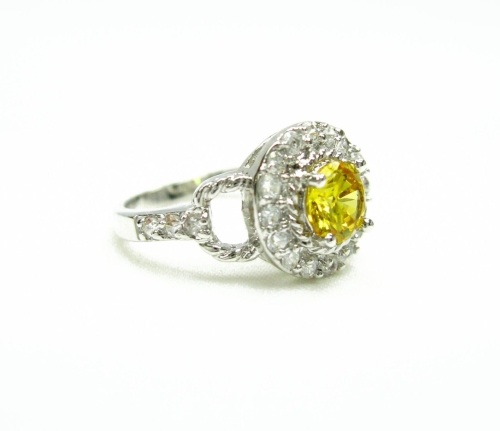 Ladies Fashion Jewellery - Gay Yellow Color Stone Ring
