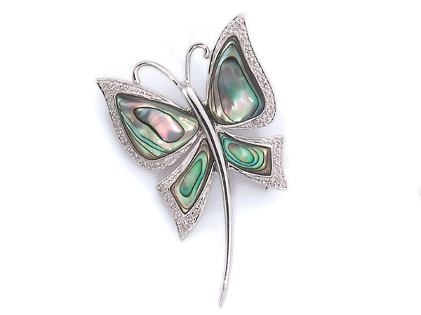 Sell Abalone diamond brooch
