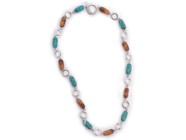 Sell Chinese turquoise tiger's eye necklace