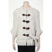 3gg Computer machine knit TexturedBat Wing Poncho
