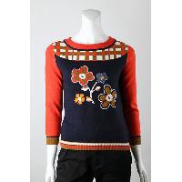 12gg Intarsia with Hand Embroidery Front Jumper