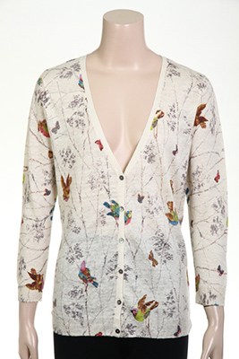 12gg Birdie Printed Cardigan