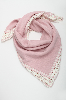 5gg machine knit with hand crochet edge baby blanket