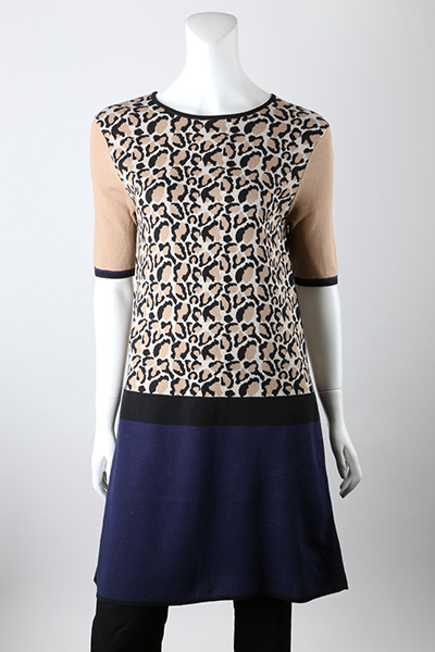 12gg Jacquard Front & Back Dress