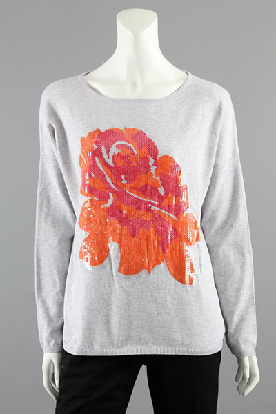 12gg Intarsia with Sequin Front Jumper