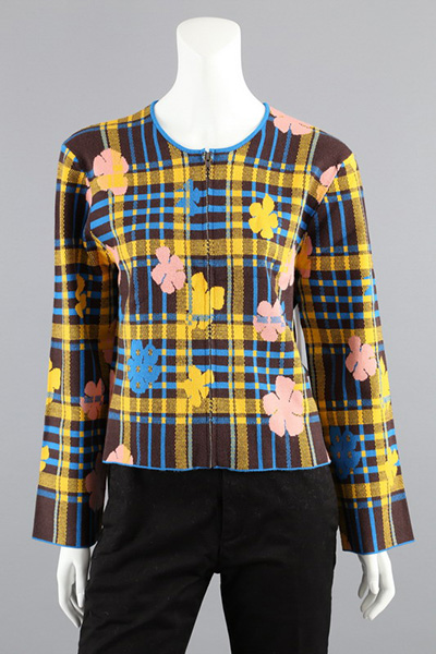 12gg Jacquard Allover Cardigan