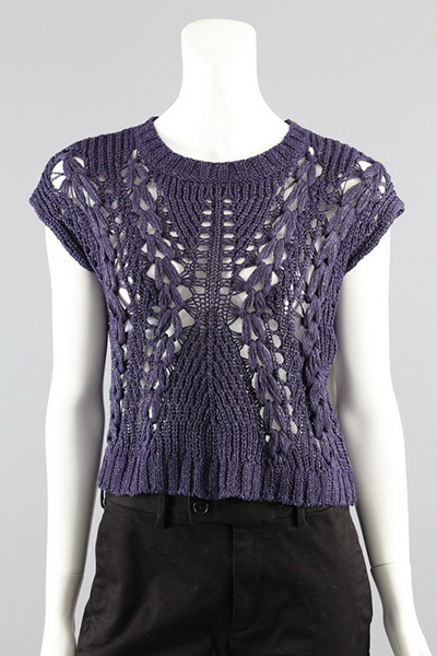 3gg Pointelle with Hand Crochet Jumper