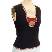 Sell 5GG Jersey & hem + neck in hand crochet Vest