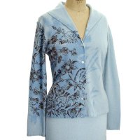 Sell 12GG Spread collar long sleeve Cardigan w / printing